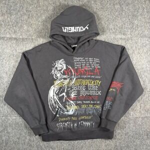 YoungLA Empowerment Hoodie Sweatshirt Women's Medium Gym Train W559 Oversize